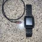 Pebble Steel 401b Smartwatch W charger Metal Band Untested Battery Dead  Used 