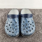 Crocs Crocband Ii Clogs Navy Blue white Slippers Garden Shoes Unisex Size W8 M6
