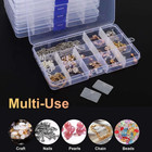 6 Pcs Clear Jewelry Box Plastic Bead Storage Craft Container Earrings Organizer