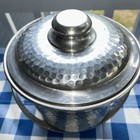 Vintage Large Hammered Aluminum Ice Bucket Made In Italy         