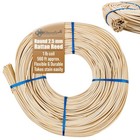 2 5mm Round Rattan Reed - 1 Lb Coil For Basket Weaving  Wicker Furniture   Repai