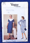 Vintage Vogue Pattern 8603 80s Arlene Dahl Dress Point Collar 16 36  Bust Uncut