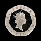 Great Britain  1995  20 Pence - Qeii  England  Tudor Rose  Struck Through Error