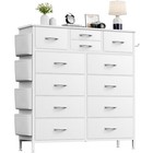 Pre-owned 12 Drawer Dresser Fabric Chest Storage Organizer For Bedroom White