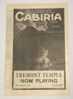 Cabiria - Rare   Vintage 1914 Silent Film - Italian Epic - Original Movie Herald
