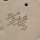 Large 12 75    Coimbra Portugal Hand Painted Wall Pocket Font  Signed Silvia  Mint