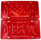 Vintage Illinois 1957 Auto License Plate Set Pair 3058886 Man Cave Wall Decor