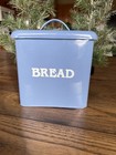 Vintage Enamelware Bread Box Metal Small Tin Farmhouse Country Primitive