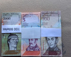 Venezuela 2000-5-100 Bolivars 3 Full Bundles 300 Notes 2016 2015 2018