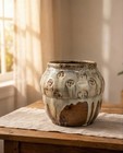 Vintage Studio Pottery Planter Drip Glaze Ceramic Pot Rustic Boho 6    Plant Pot