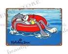 Cartoon Bugs Bunny In Pool Metal Tin Sign Unframed Wall Art Decor