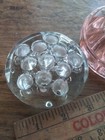 2 Vintage Glass Flower Frogs  Clear And Pink Deprression