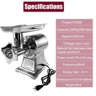 1 5hp Commercial Electric Meat Grinder 230v Stainless Steel 550lbs h Heavy Duty
