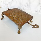 Antique Copper Brass Turtle Grater Coconut Scraper Masher Footed Hanger 12 