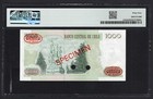 Chile 1000 Pesos 2001 P154fs  specimen  Uncirculated Grade 64