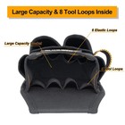 Heavy Duty Tool Pouch Waist Belt Organizer With 6 Pockets   9 Screwdriver Loops