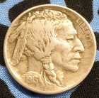 1913 T-1 Buffalo   Indian Head Nickel  United States 5c Coin  Type 1 Reverse