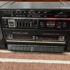 Rare Vintage Fisher Ph-w803ba Double Cassette Dubbing Boombox Radio Works Tested