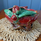 Large Majolica Pottery Planter Glazed Earthenware Bonsai Cactus Pot