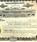 C  1910 Nampa Automobile Company  100 Stock Certificate Shares Eagle Collectible