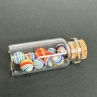 Jar Of 10 Contemporary Handmade Art Glass Peewee Marbles  29  -  37  Size Mib
