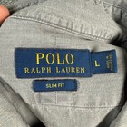 Polo Ralph Lauren Button Down Shirt Mens Large Grey Slim Fit Long Sleeve Nwt