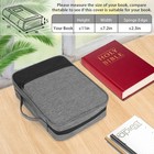 Men s Large Bible Cover Carrying Book Church Bag  Black Grey  Germun   Superb
