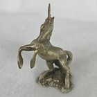 Vintage 1980 Hudson Pewter Rearing Unicorn Figurine Usa 2310