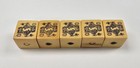 Set Of 5 Vintage 1940s Bakelite Butterscotch Poker Dice