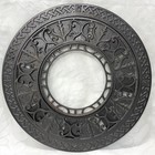Antique Stove Pipe Collar Trim 16    Cast Iron Grate Vent Vintage