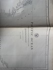 Antique 1939 U s  Navy Hydrographic Chart Pacific Ocean Map Wwii Era No 1500