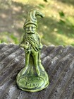2 Vintage Ceramic Pixie Leprechaun Gnome Figurines 