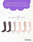 Memoi Sweet Blossoms Sheer Tights For Girls  Ultra Soft And Lightweight Flora   