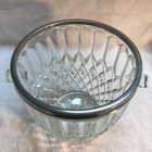 Eales Of Sheffield Crystal Champagne Ice Bucket Wine Cooler Silver Plate Rim