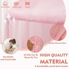 Zrvtm Pink Princess Bed Canopy Girls  Mosquito Net  Twin  No Frame