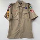 Boy Scouts Of America Webelos Boys Youth Large Tan Vented 1858 Uniform Shirt
