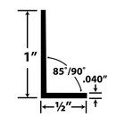 Outwater 1  X 1 2  X 3 64 thick Black Plastic Angle Moulding-size Options