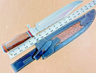 Impact Custom Made Knives New Unused 17  Handcrafted Fixed Blade Bowie Knife