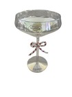 New Christmas Peppermint Bow Coquette Wine Glass Set Candy Cane Ribbon
