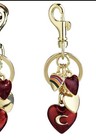 Heart Charm Keychain Bag Charms For Your Coach Purse Necklace Bracelet       