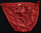New Delicates Vtg Jc Penney Polyester Satin String Bikini Panty Medium