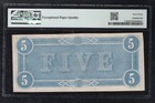 T-69 1864  5 Csa Confederate States Of America Note Pmg Uncirculated-63epq