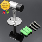 Floor Mount Door Stopper Heavy Duty Door Stop Brushed Nickel Doorstop With Rubbe