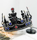 Evil King Crown  Crystal Black Crown  Halloween Party Crown  Cosplay Crown
