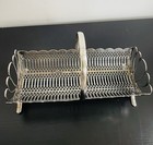 Vtg Silver Plated Reticulated Decorative Biscuit  Cracker Caddy