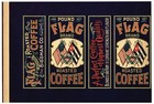 X10 Wholesale Can Label Vintage Coffee C1900 Flag Spanish American War Ohio