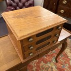 Spool Cabinet - Original Oak Antique Wood - 3 Drawer