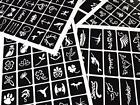 Henna Stencil Temporary Tattoo  10 Sheets  Self-adhesive For Glitter   Airbrush 