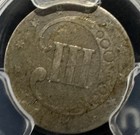 1853 3c Silver Coin Pcgs Genuine Vf Detail