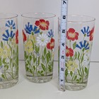 Georges Briard Floral Fantasy Glass  3  Tall Tumbler 5 5  1980 s Retro Vintage